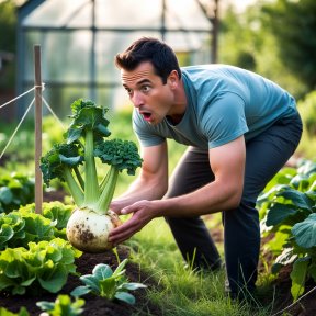 בחור גידל ירקות אורגניים בגינה, ואז גילה משהו מטורף